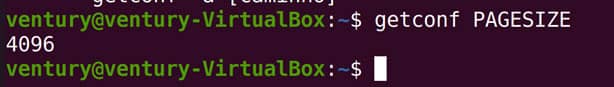 Comando Getconf PAGESIZE